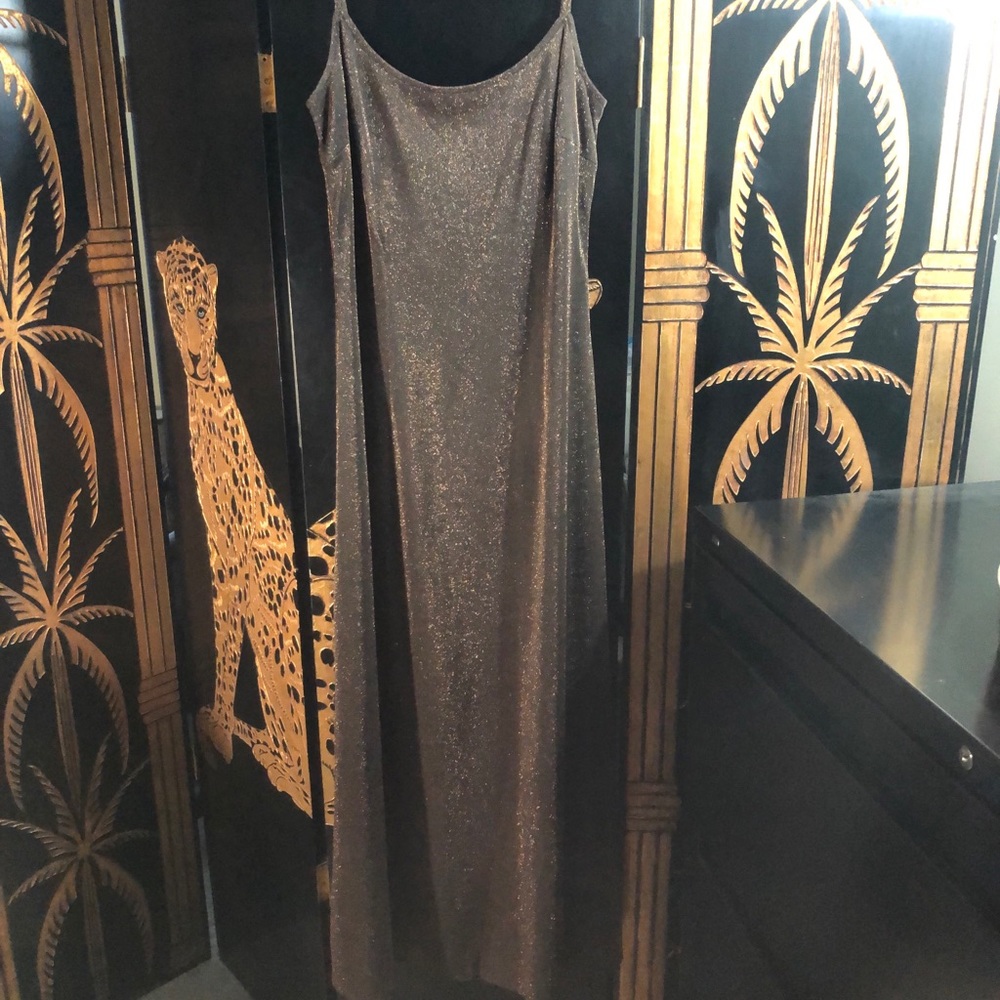 Bronze Glitter Evening Gown- Size M